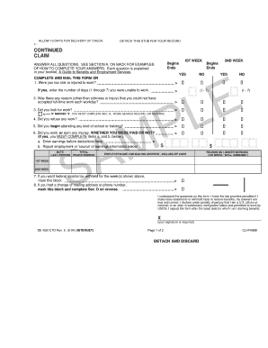 California Unemployment Insurance Claim Form