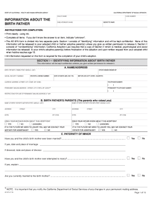 California Adoption Form AD 67A