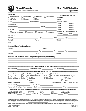 Phoenix Civil Submittal Application