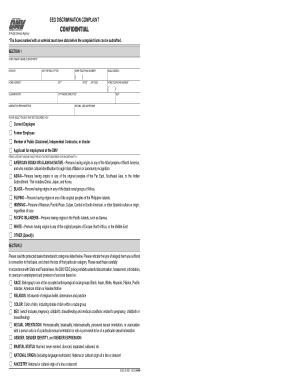 California EEO Discrimination Complaint Form