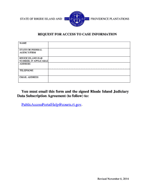 Rhode Island Judiciary Data Subscription Agreement