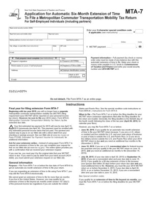 New York MTA-7 Form