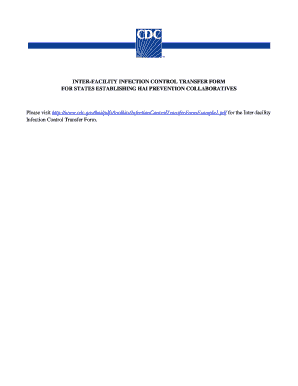 Inter-Facility Infection Control Transfer Form