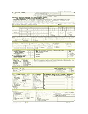 National Hospital Ambulatory Medical Care Survey Emergency Department Patient Record