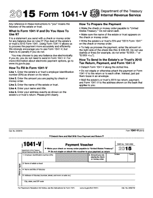 2015 Form 1041-V Payment Voucher