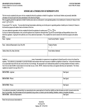 SeniorCare Authorization of Representative
