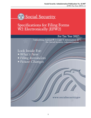 EFW2 Electronic Filing Specifications