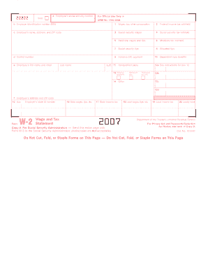 Form W-2 Wage and Tax Statement