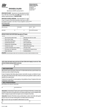 California Driver Medical Evaluation Form