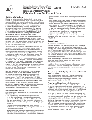 New York Nonresident Real Property Estimated Income Tax Form