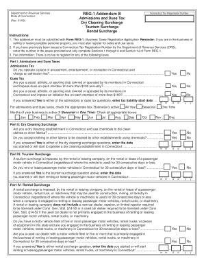 Connecticut Business Taxes Registration Addendum
