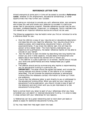 Reference Letter Template