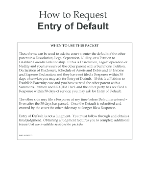 Request to Enter Default