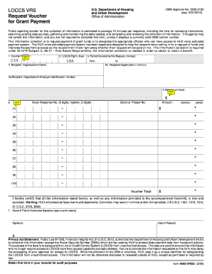HUD-27053 Request Voucher for Grant Payment
