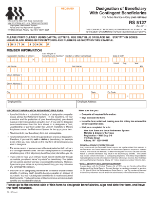 Designation of Beneficiary Form