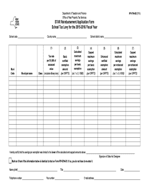 STAR Reimbursement Application Form