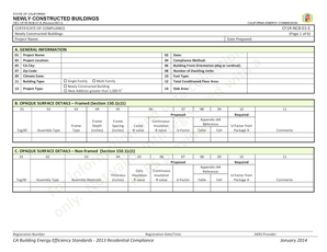 California Newly Constructed Buildings Compliance Form