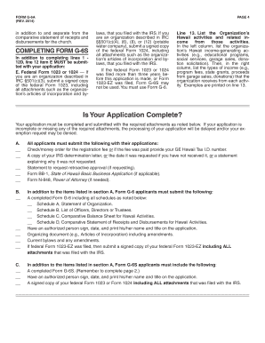 Hawaii General Excise Tax Exemption Application