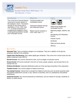 Income from Form 1040 Lines 7-11