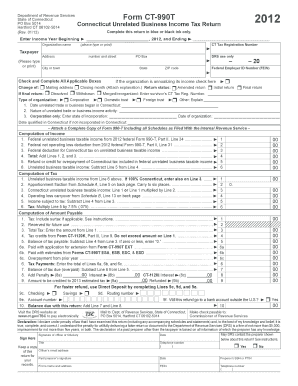 Connecticut Unrelated Business Income Tax Return
