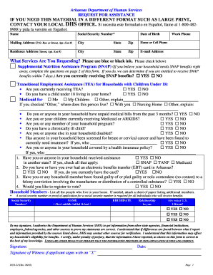 Arkansas Request for Assistance