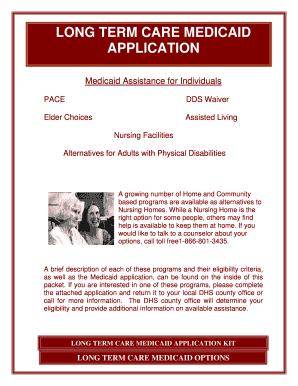 Long Term Care Medicaid Application