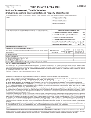 Michigan Notice of Assessment