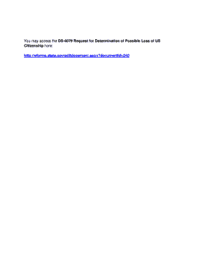 DS-4079 Request for Determination of Possible Loss of US Citizenship