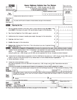 Heavy Highway Vehicle Use Tax Return