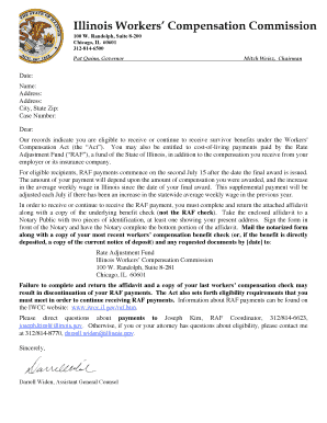 Illinois Workers' Compensation RAF Affidavit