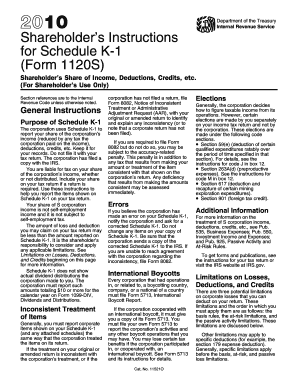 Instructions for Schedule K-1 (Form 1120S)