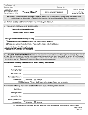 FS Form 5512 Bank Change Request