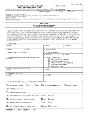 Discrimination Complaint Form