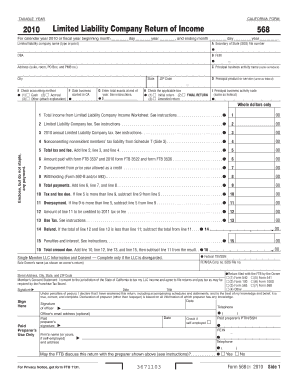 California Form 568 2010