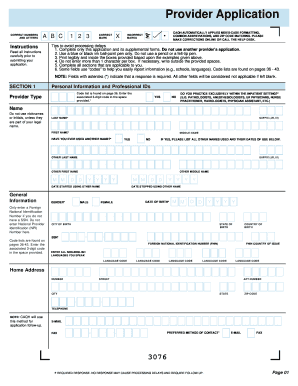 CAQH Provider Application Form