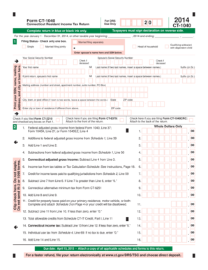 Connecticut Resident Income Tax Return