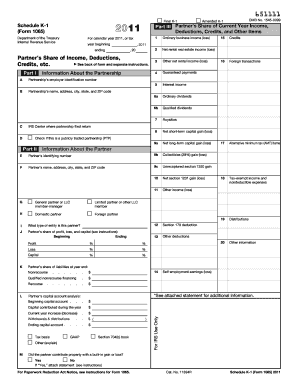 Schedule K-1 (Form 1065) 2011