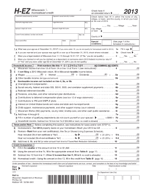 Wisconsin Homestead Credit Form 2013