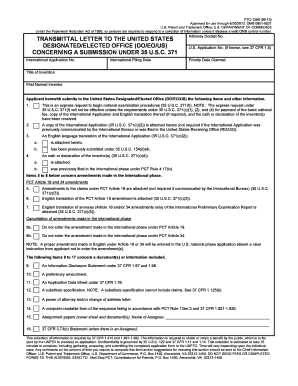 PTO-1390 Transmittal Letter