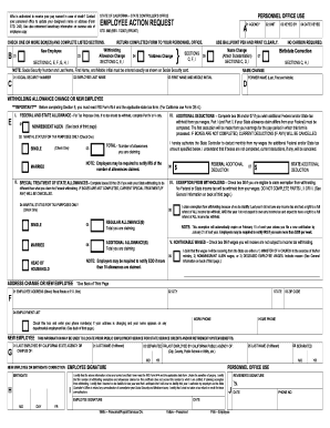 California Employee Action Request Form