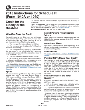 2015 IRS Schedule R Instructions