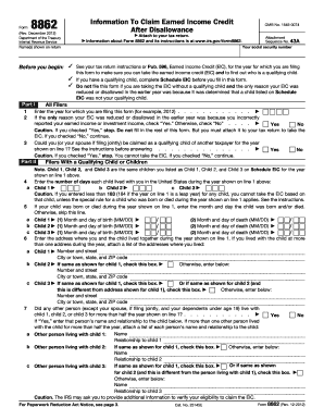 Form 8862 Earned Income Credit