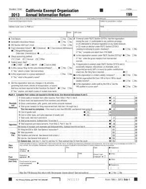 California Exempt Organization Annual Information Return