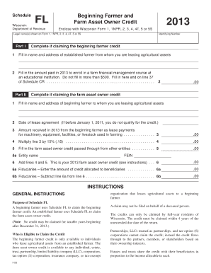 Wisconsin Beginning Farmer and Farm Asset Owner Credit Form