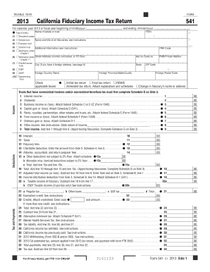 California Fiduciary Income Tax Return 541