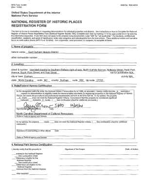 National Register of Historic Places Registration Form