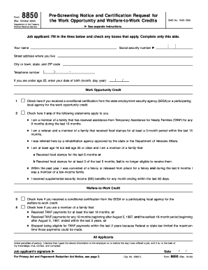 Work Opportunity and Welfare-to-Work Tax Credit Employer Packet