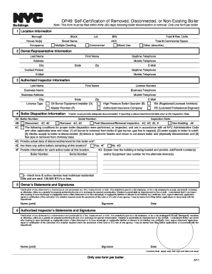 OP49: Self-Certification of Removed, Disconnected, or Non-Existing Boiler