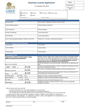 Business License Application