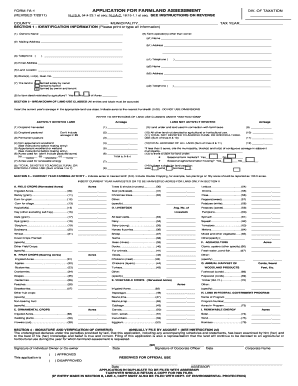 New Jersey Farmland Assessment Application